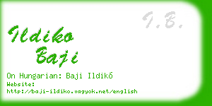ildiko baji business card