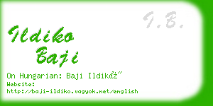 ildiko baji business card